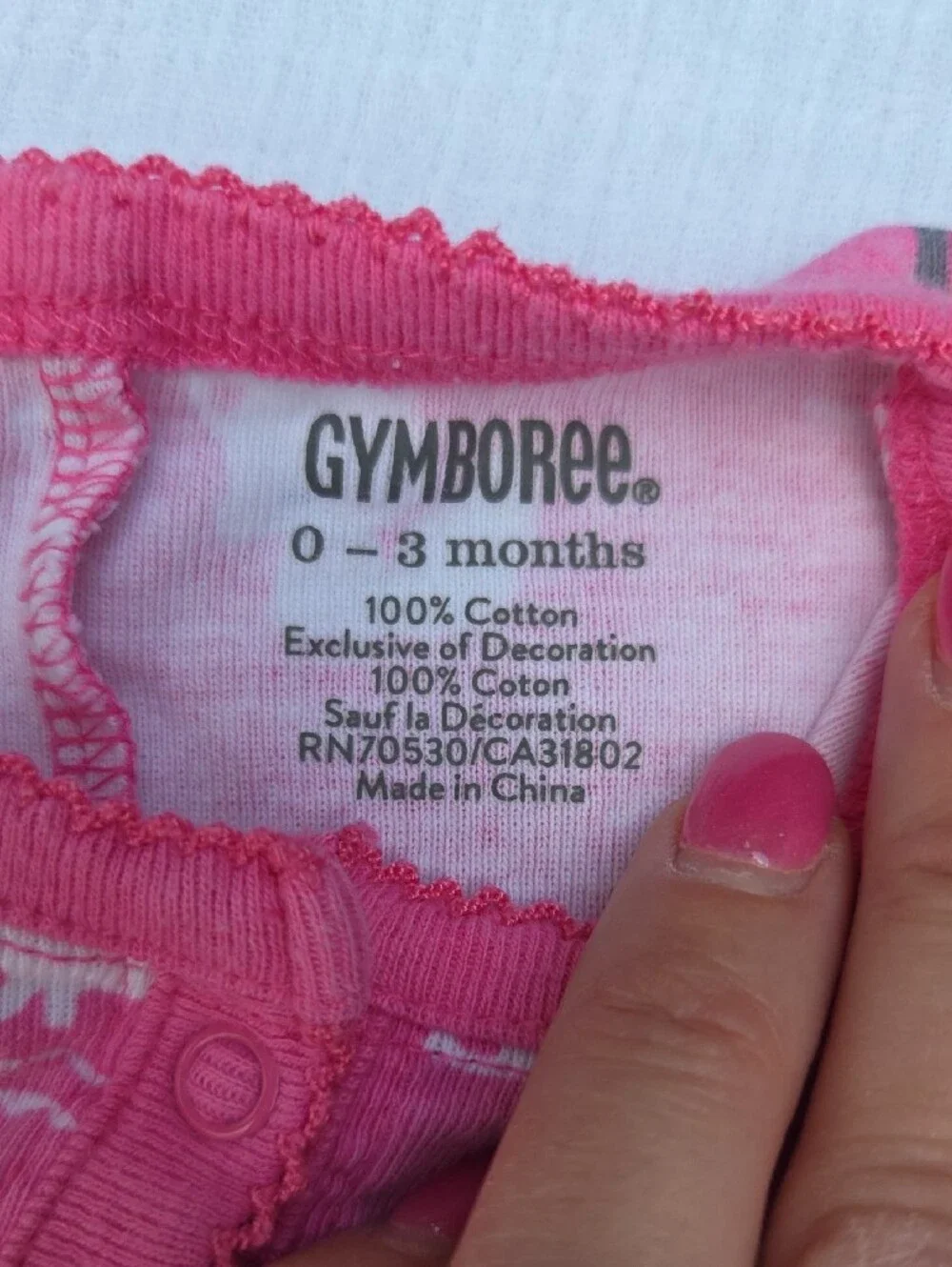 Baby Girl 5-pack Pink Multi Footed Sleepers 0-3 Months
